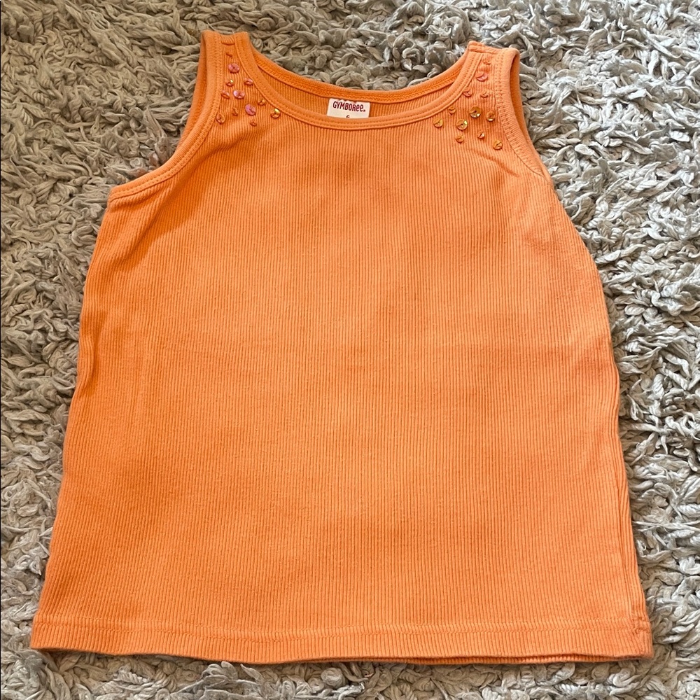 2006 Gymboree “Fiesta Del Sol” Orange Sequin Tank Top, Size 6